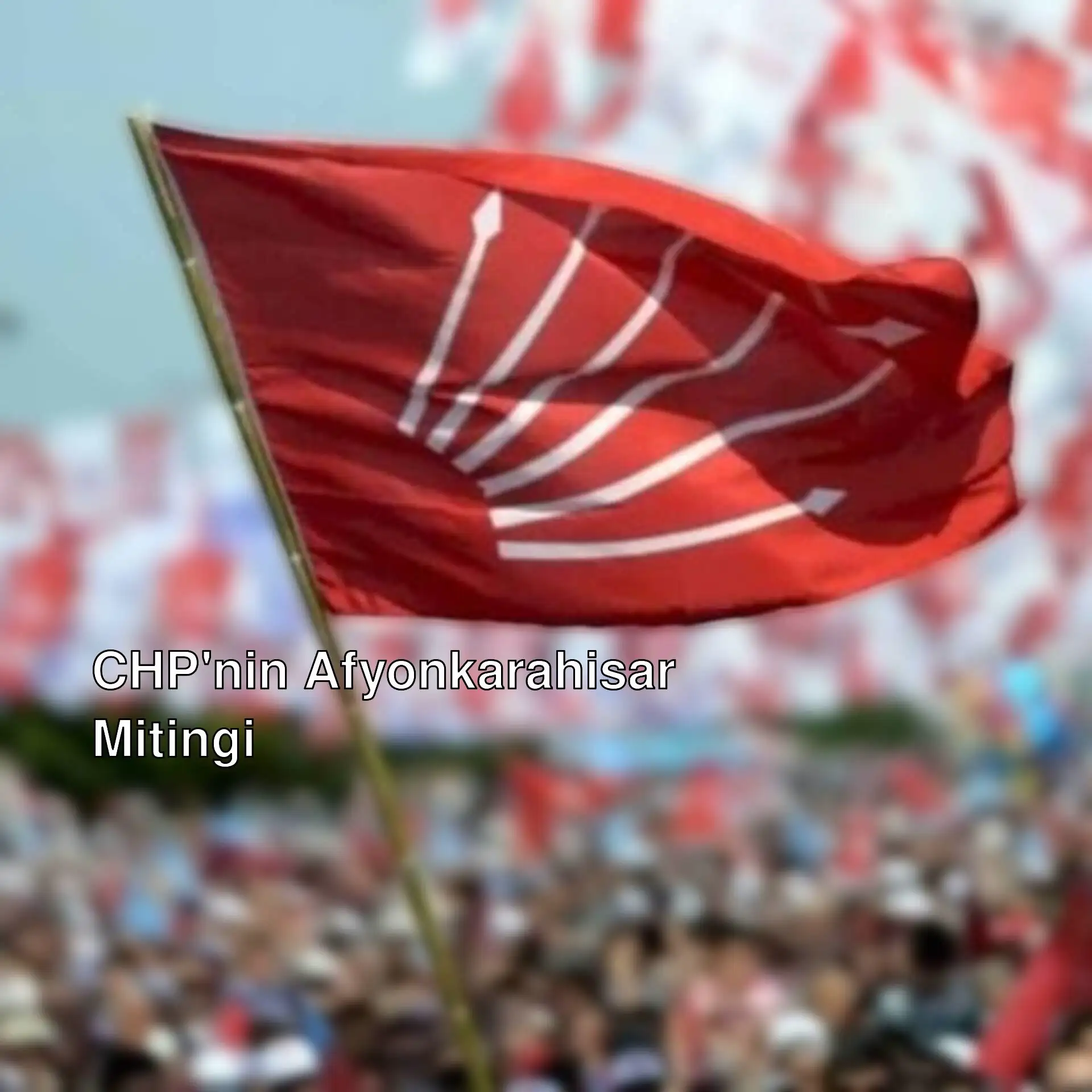 CHP mitinginde kalabalık bir grup.