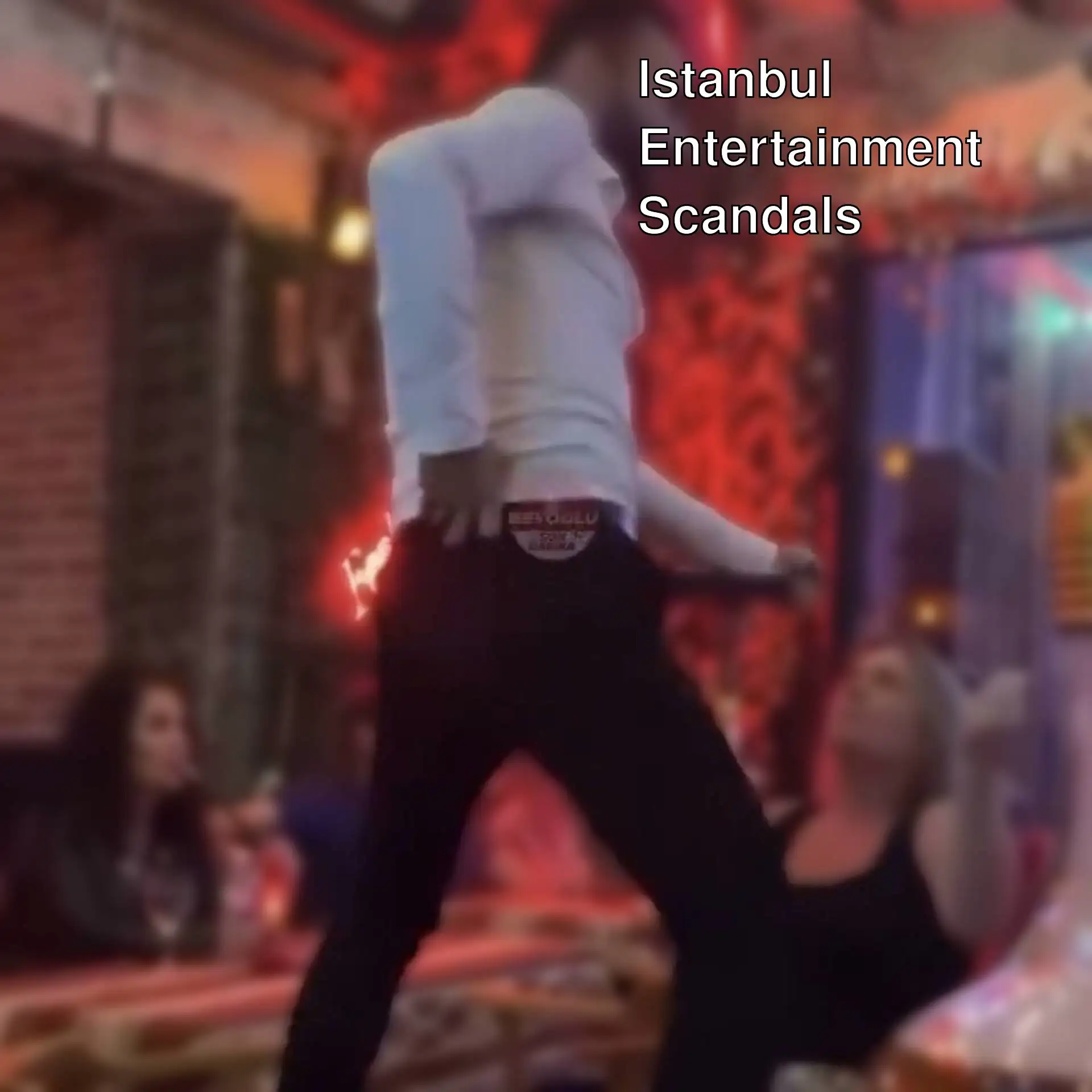A man detained in a venue in Istanbul.