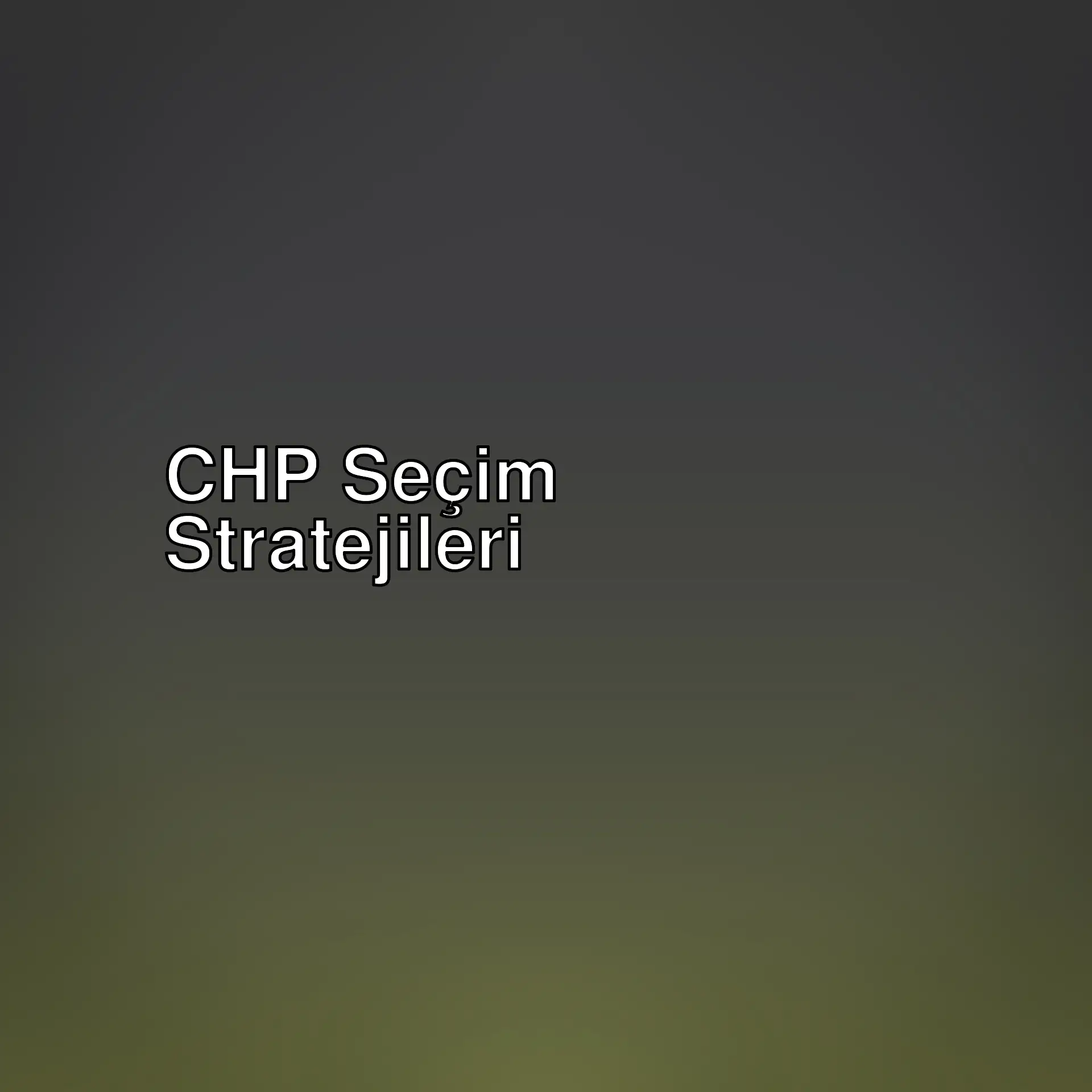 CHP'nin seçim stratejileri ve MHP'nin hedefleri üzerine bir analiz. Bu yazıda, CHP'nin geleceği ve olası sonuçları ele alınıyor.