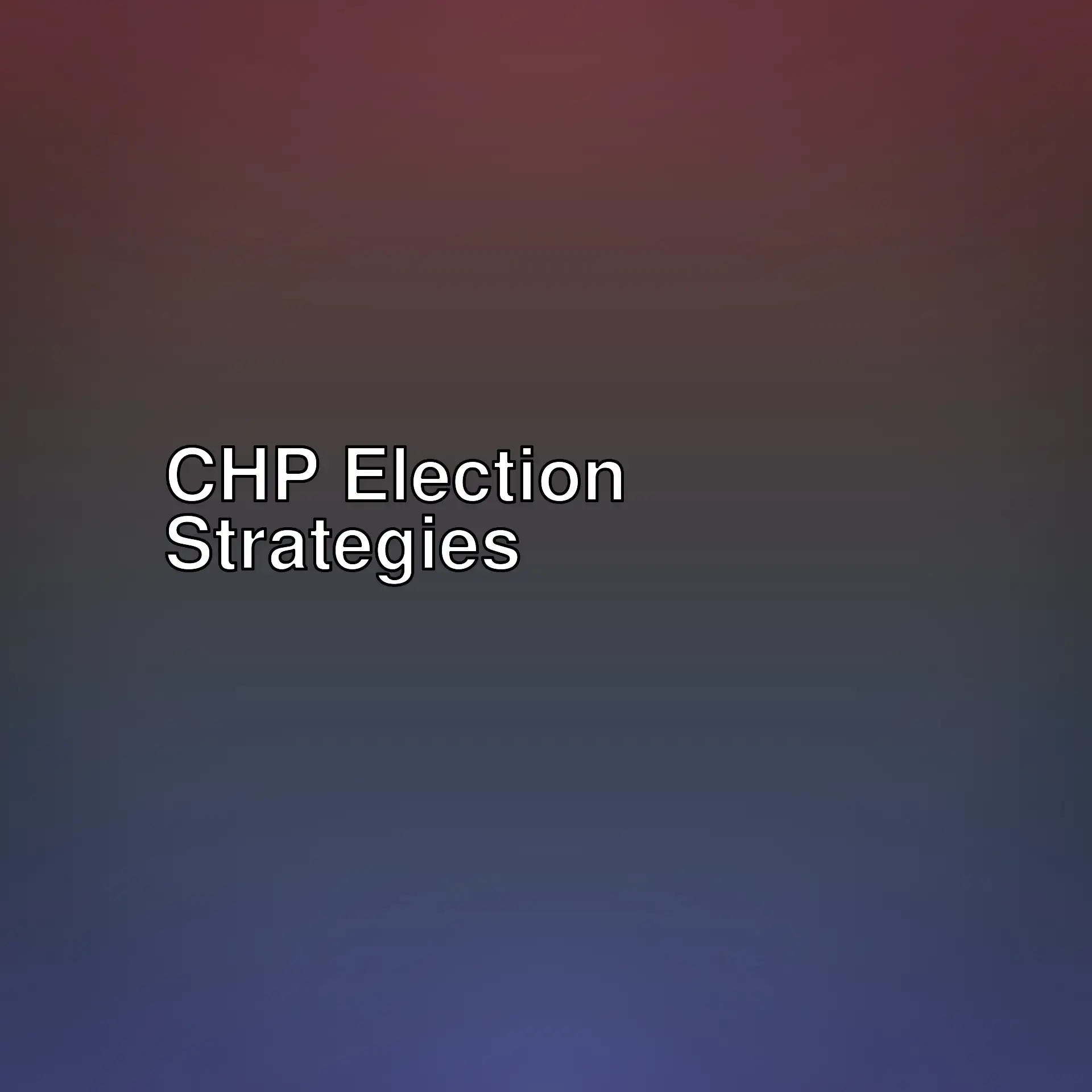 An analysis of CHP's election strategies and MHP's objectives. This article discusses the future of CHP and possible outcomes.