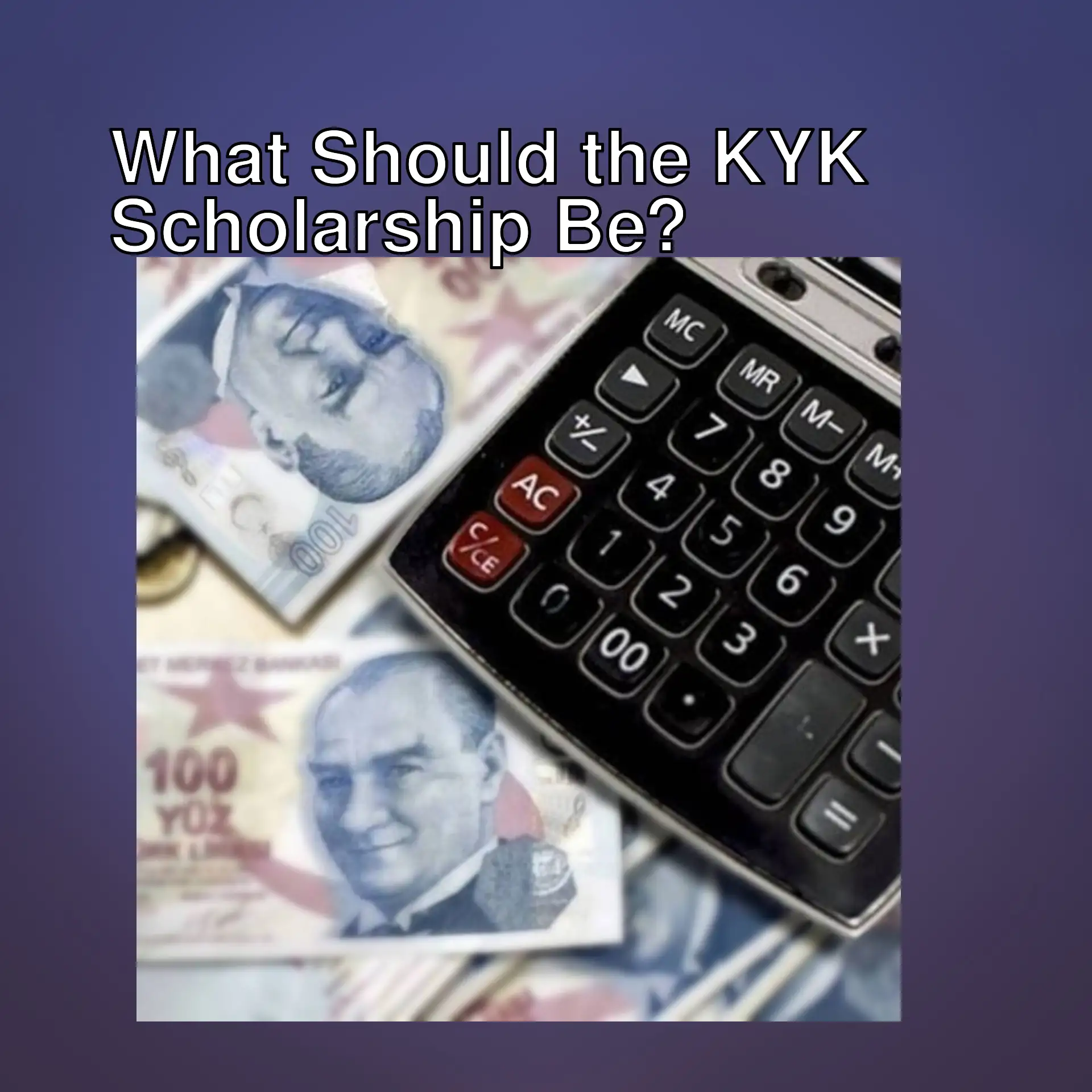 A calculator and money on a table