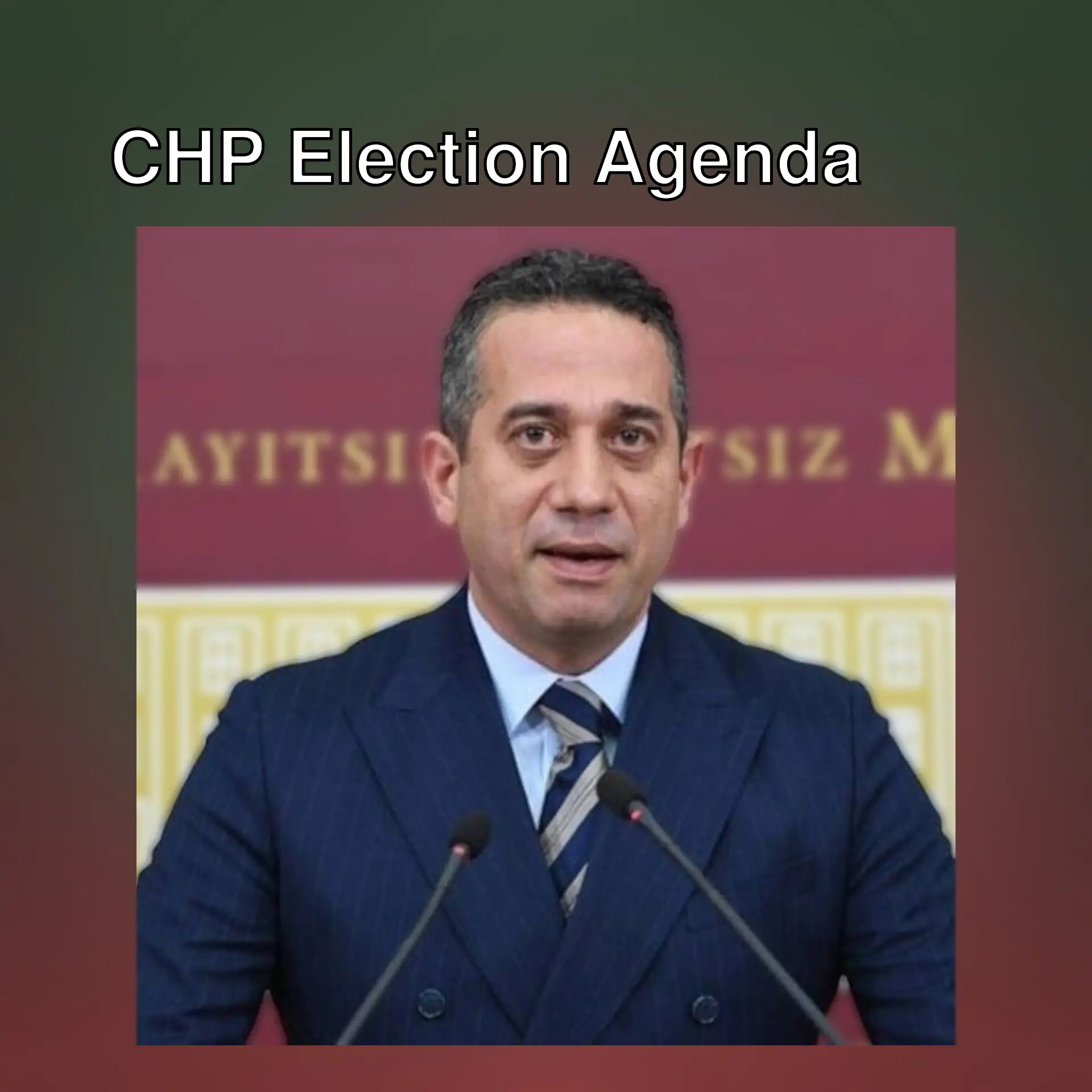 CHP Group Vice President Ali Mahir Başarır at a press conference.