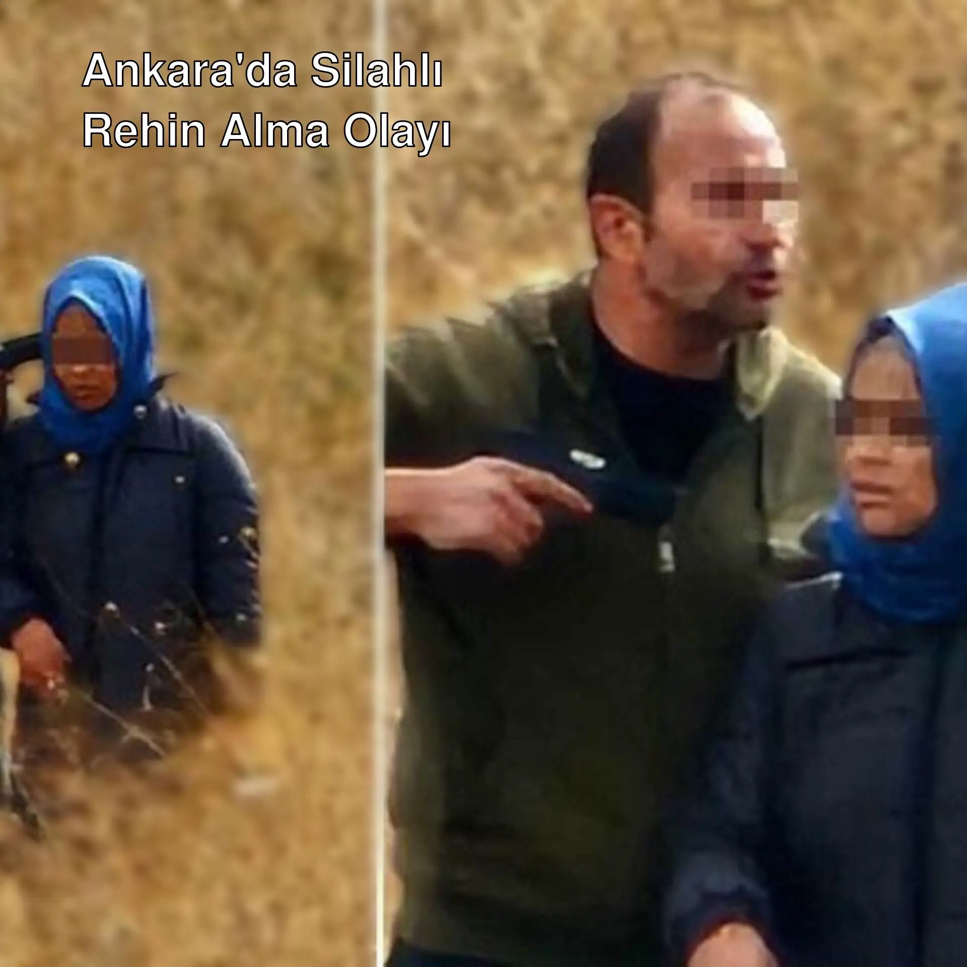 Ankara'da bir şahıs eski eşini silahla rehin aldı.