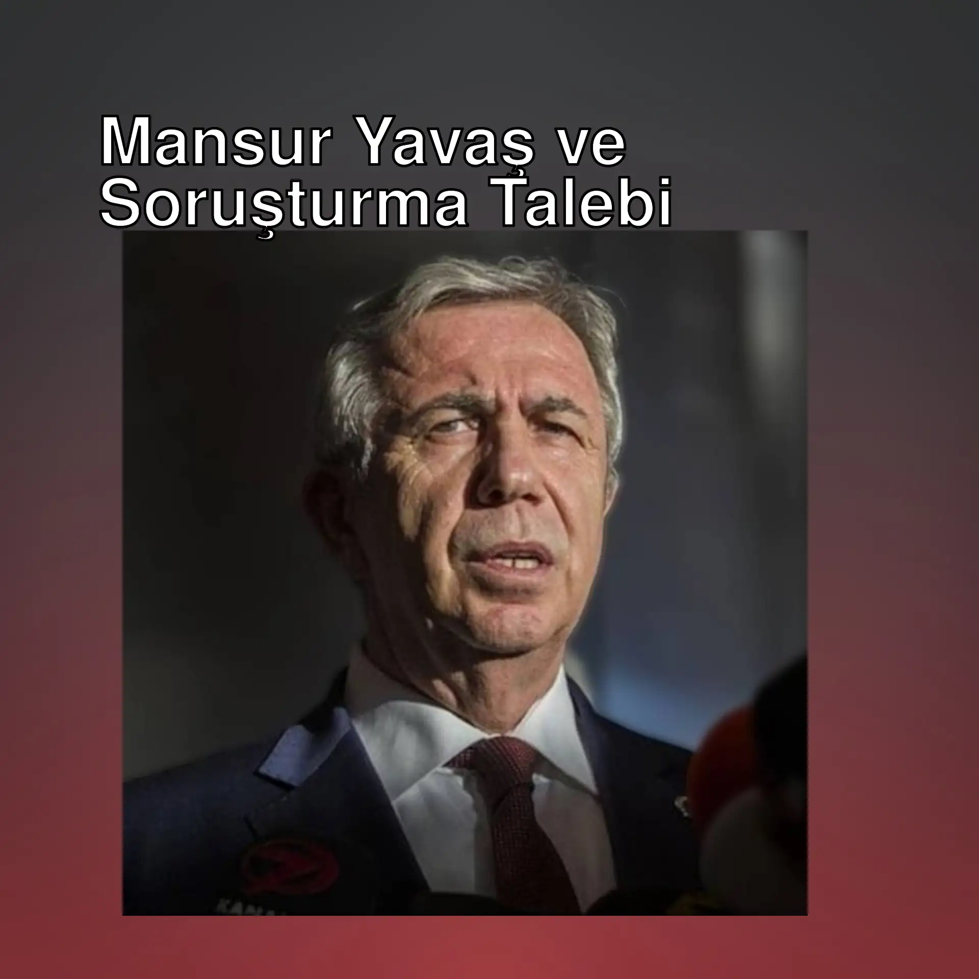 Mansur Yavaş, mikrofonlara konuşuyor.
