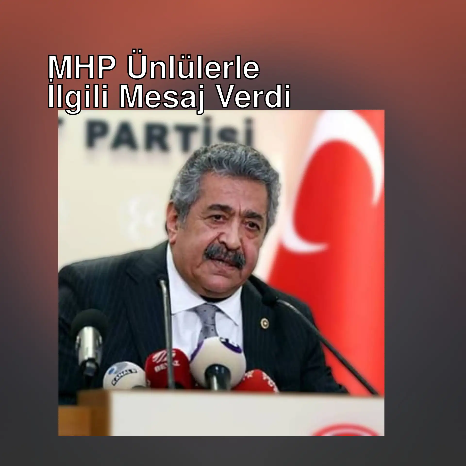 MHP Genel Başkan Yardımcısı Feti Yıldız basın toplantısında.