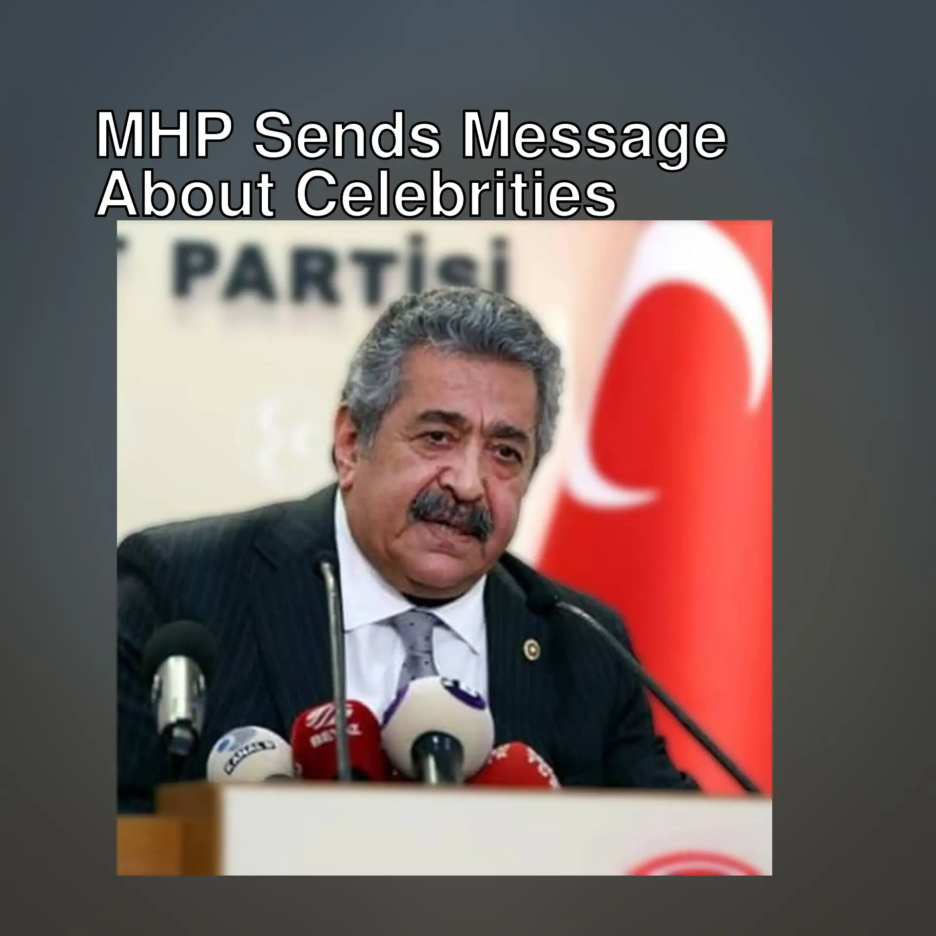 MHP Vice President Feti Yıldız at a press conference.