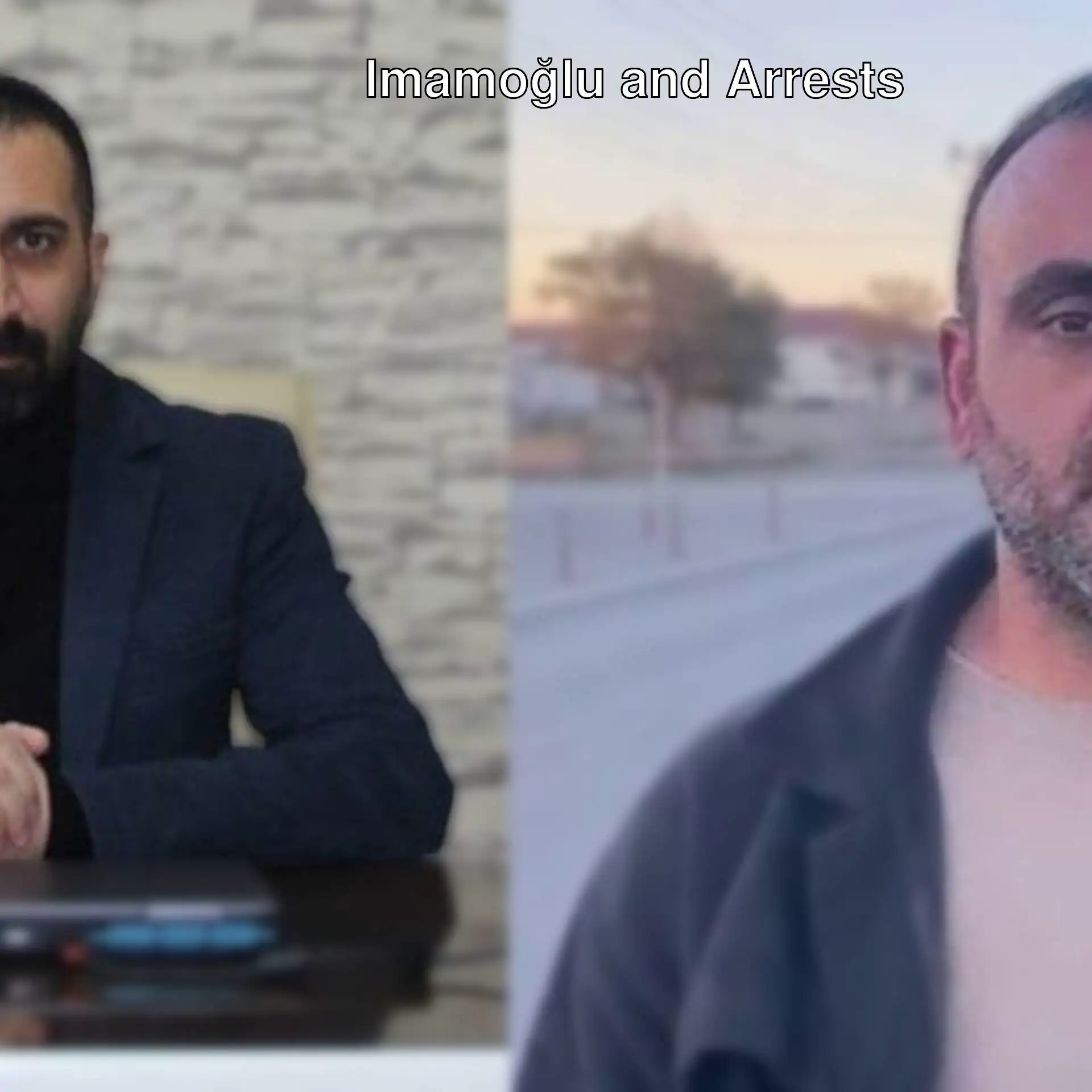 A collage about Imamoğlu and arrests of journalists. A collage about Imamoğlu and arrests of journalists.