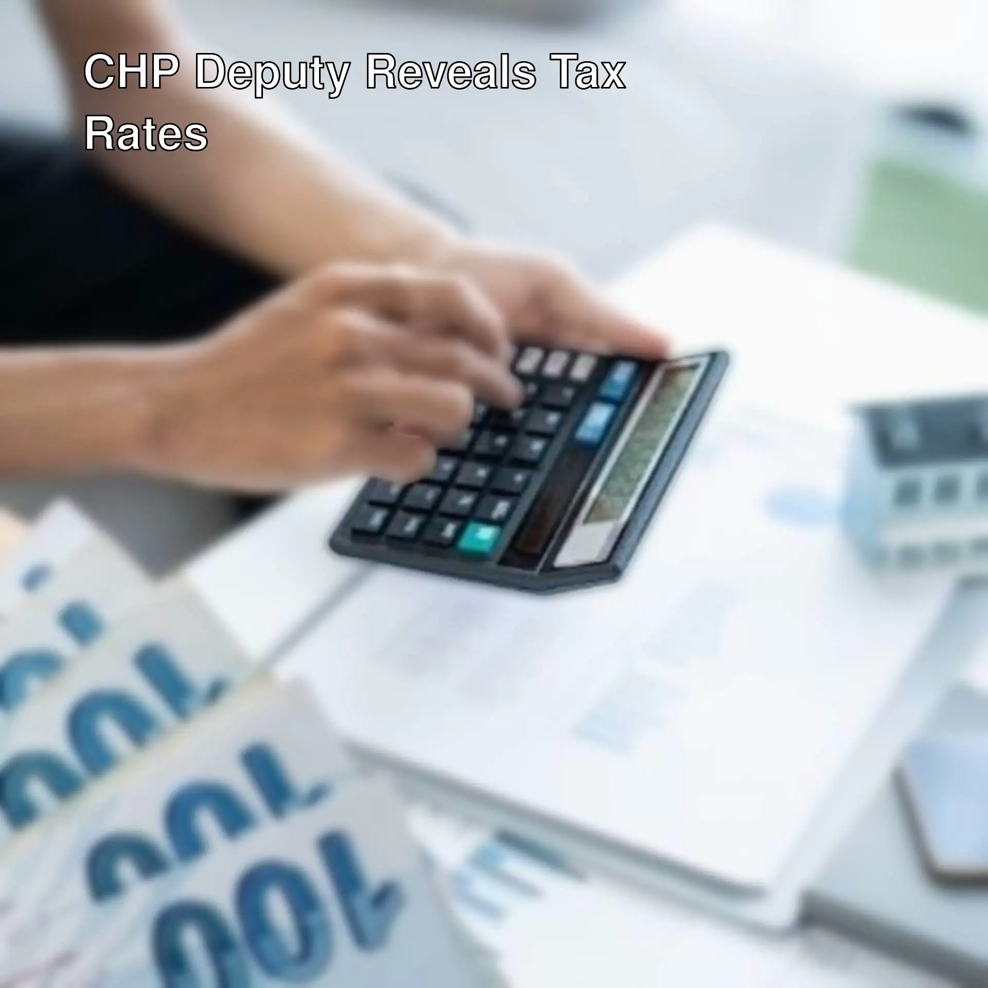 A person using a calculator.