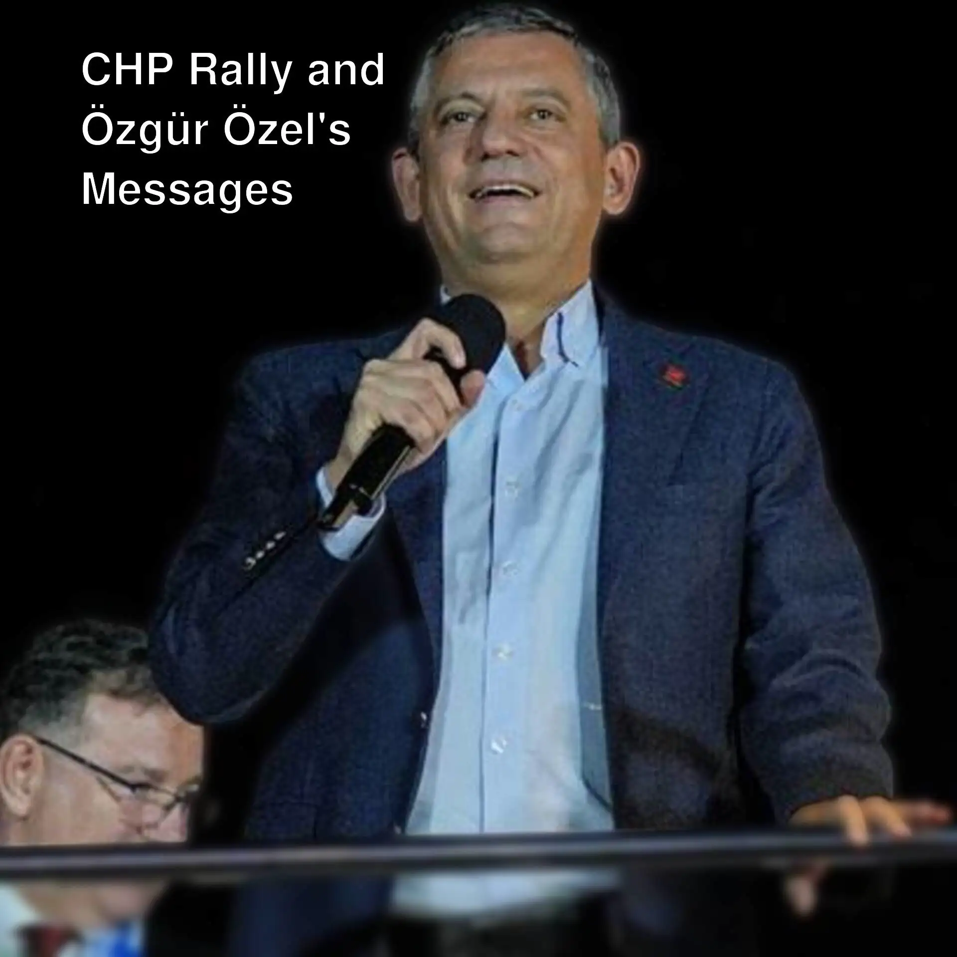 Özgür Özel speaking at the Sarıyer rally. Özgür Özel speaking at the Sarıyer rally.