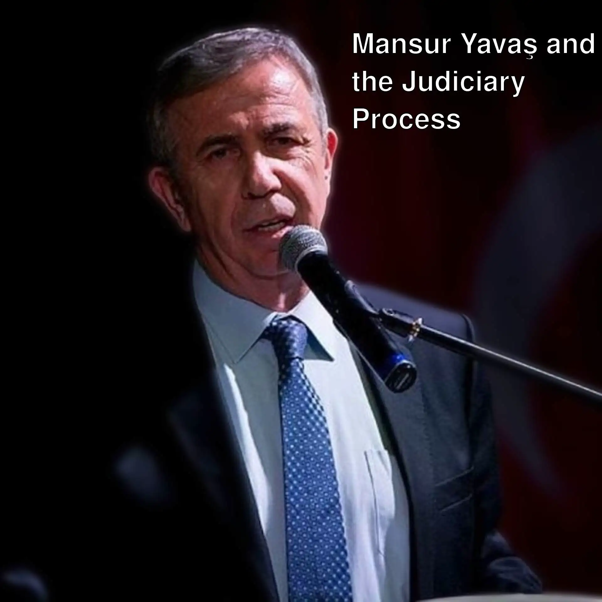 Mansur Yavaş speaking at a press conference. Mansur Yavaş speaking at a press conference.