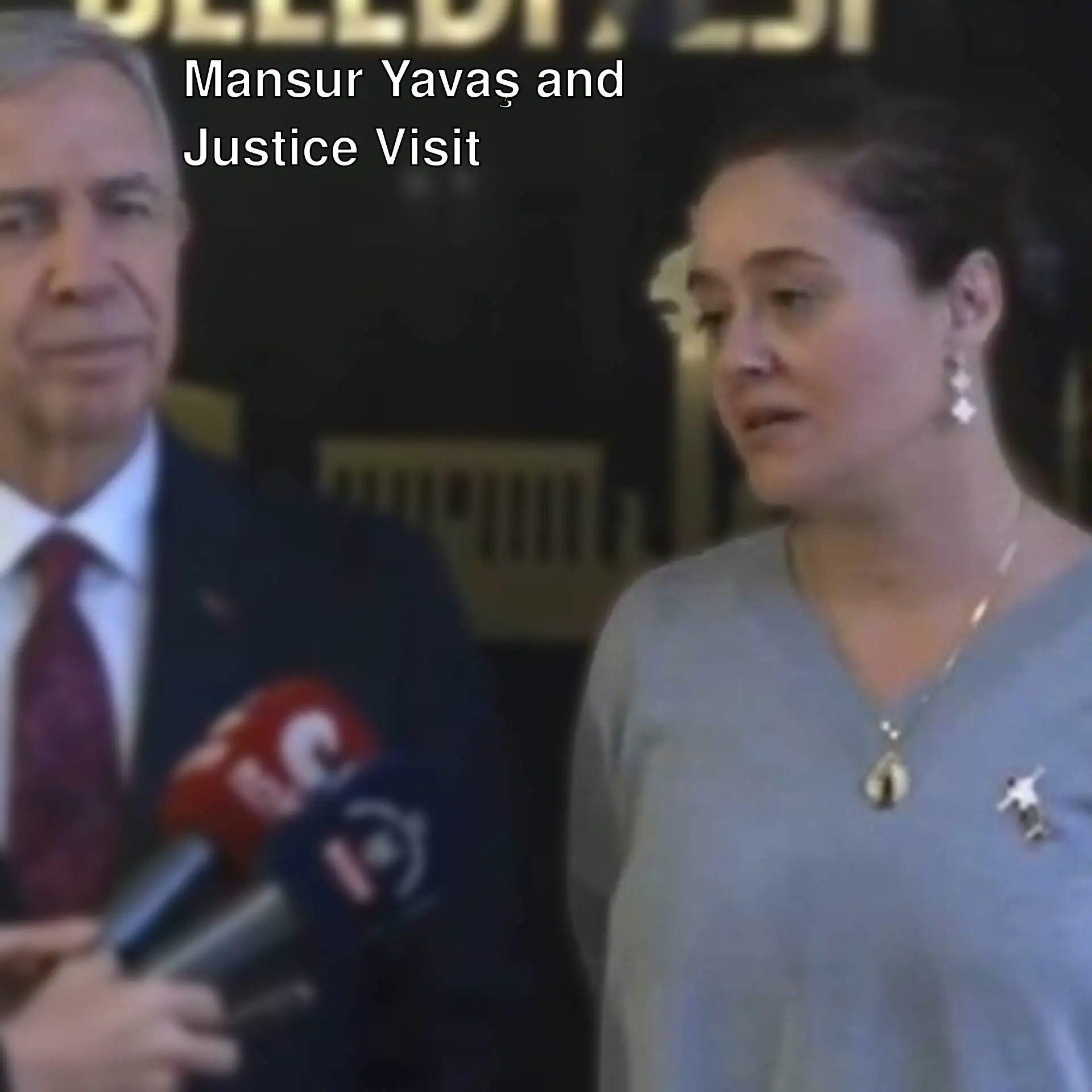 Mansur Yavaş and Minguzzi family at a press conference. Mansur Yavaş and Minguzzi family at a press conference.
