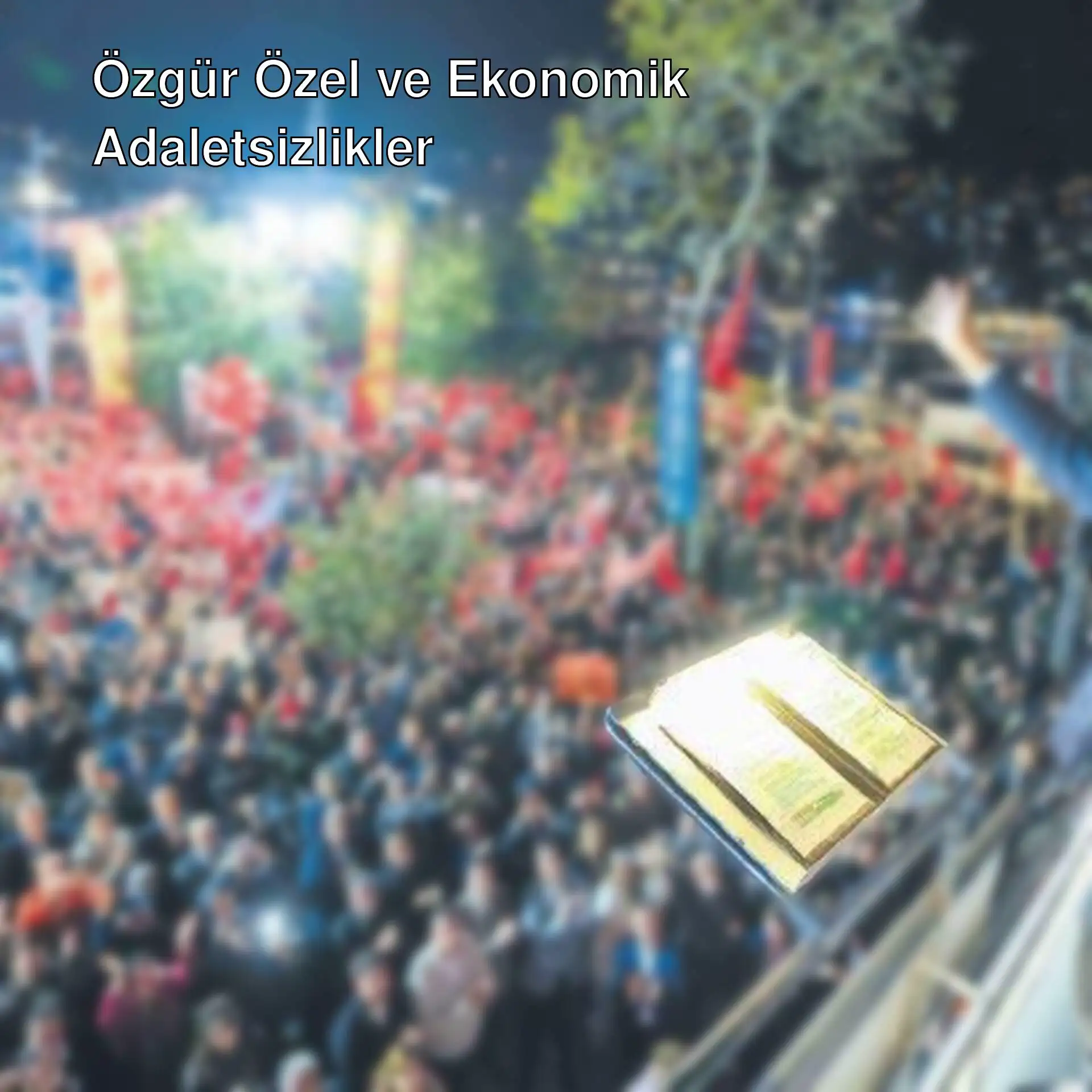 CHP lideri Özgür Özel kalabalığa hitap ediyor. CHP lideri Özgür Özel kalabalığa hitap ediyor.