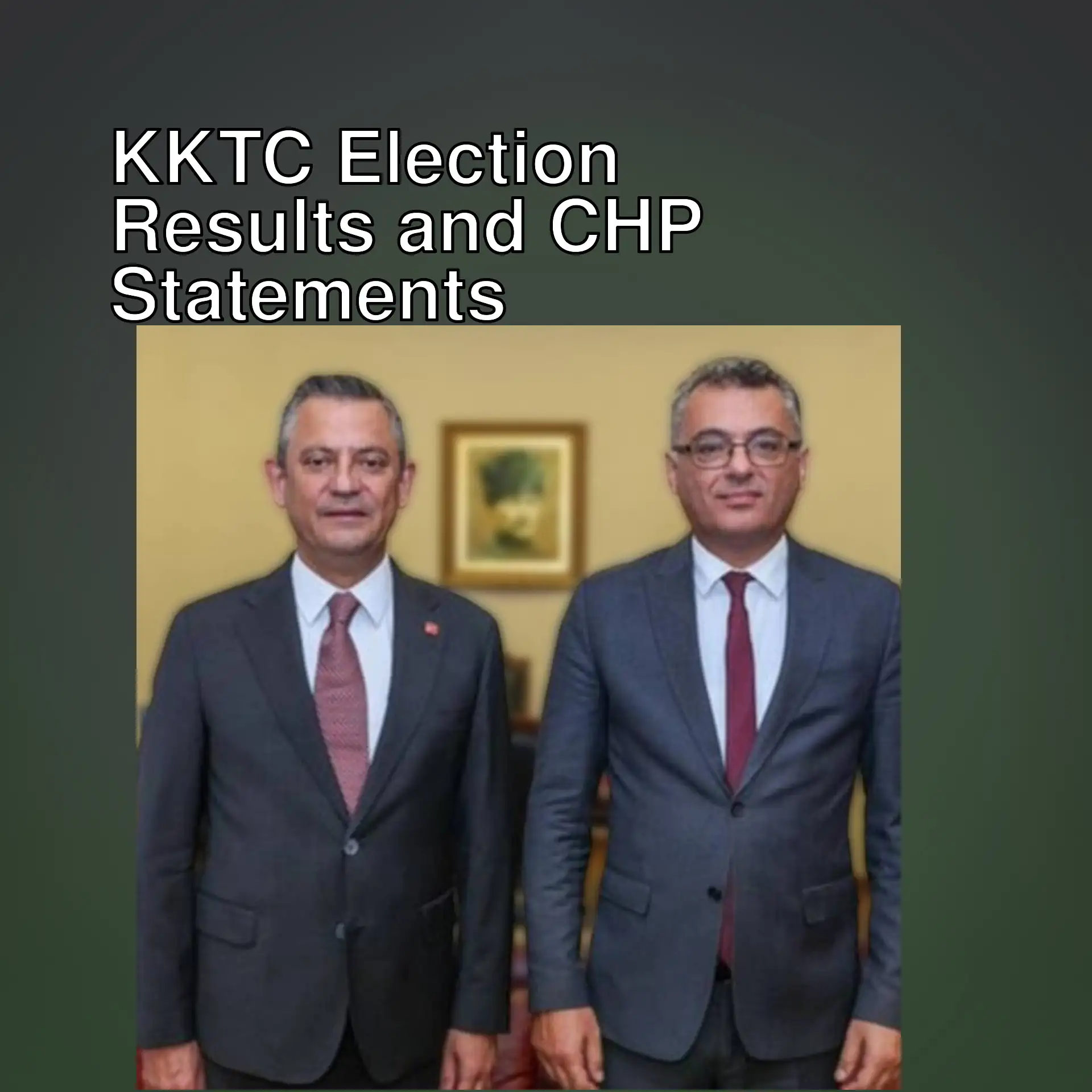 CHP leader Özgür Özel evaluates KKTC election results. CHP leader Özgür Özel evaluates KKTC election results.