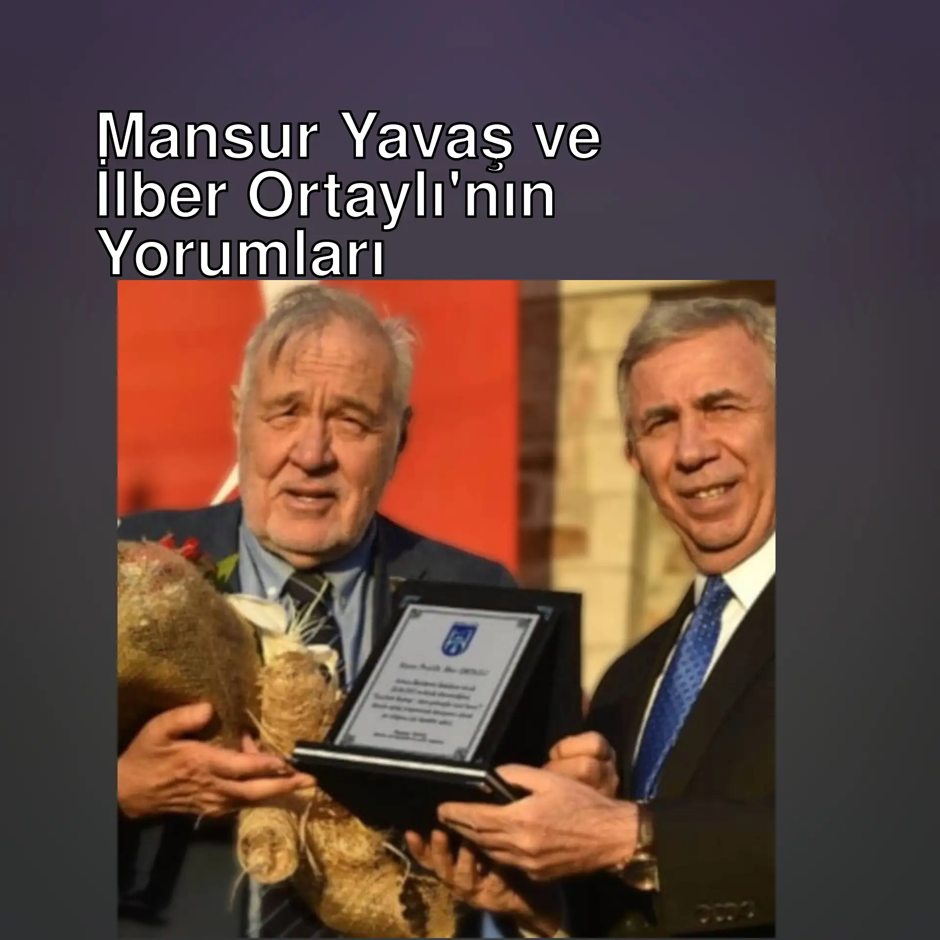 İlber Ortaylı ve Mansur Yavaş'ın katıldığı bir etkinlik. İlber Ortaylı ve Mansur Yavaş'ın katıldığı bir etkinlik.