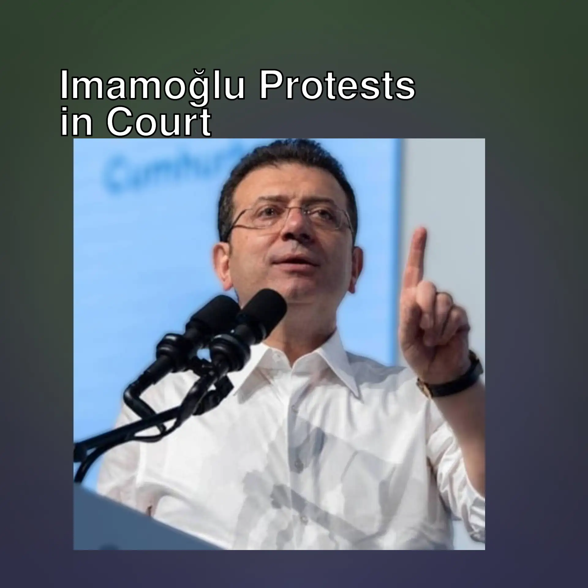 Imamoğlu speaking in court. Imamoğlu speaking in court.
