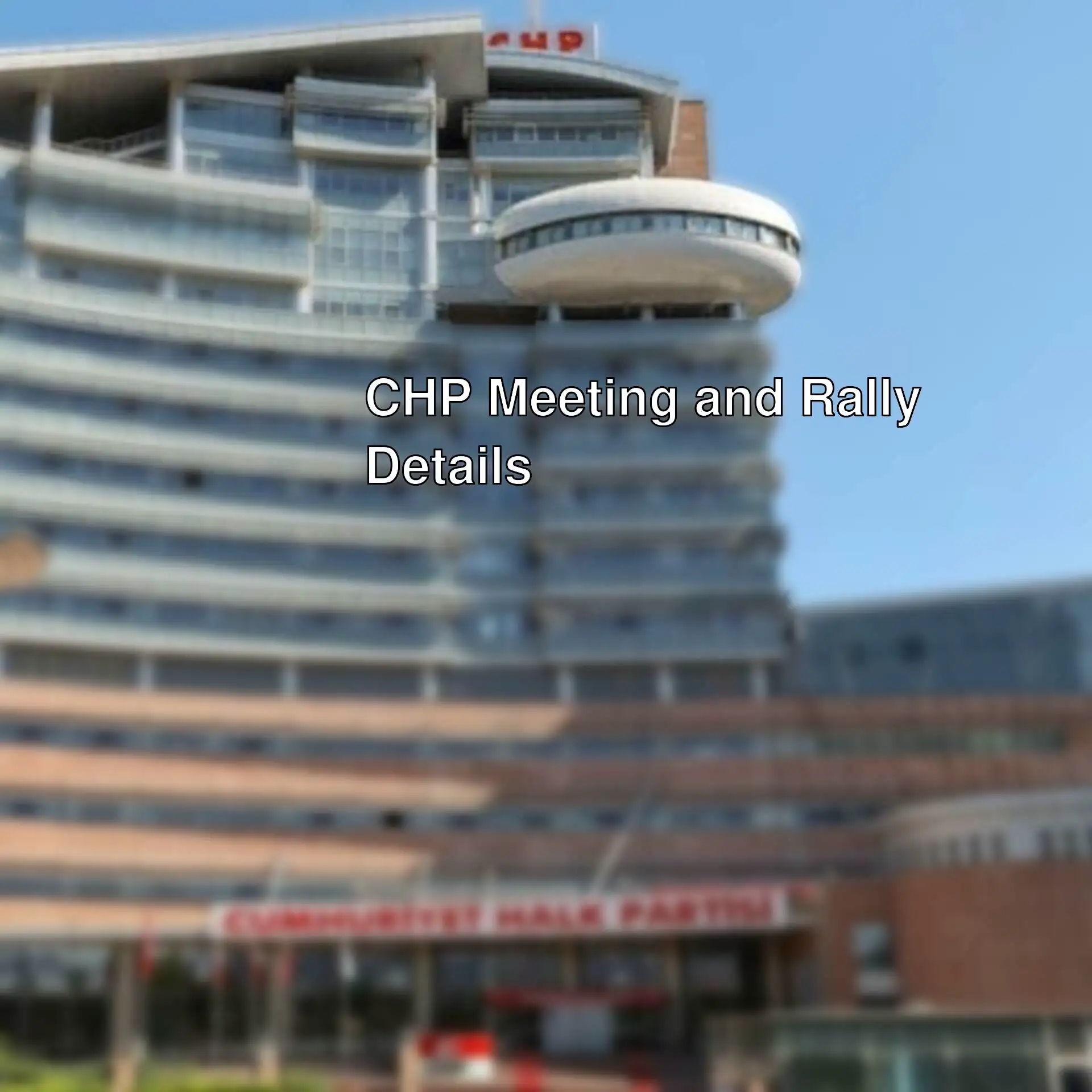 A man holding a microphone during the CHP meeting. A man holding a microphone during the CHP meeting.