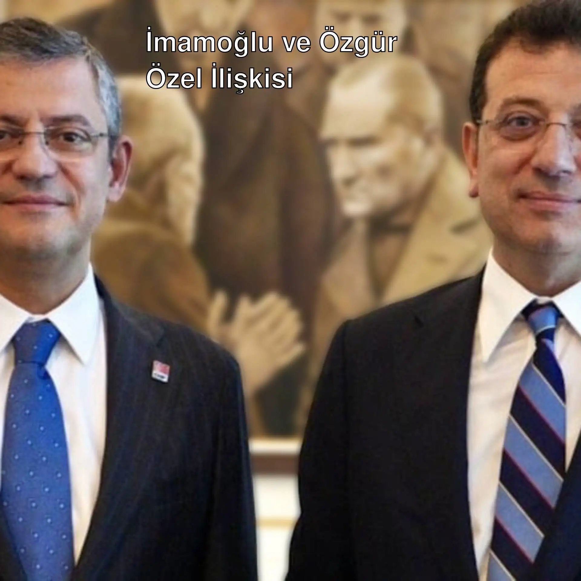 Ekrem İmamoğlu ve Özgür Özel, siyasi bir toplantıda. Ekrem İmamoğlu ve Özgür Özel, siyasi bir toplantıda.