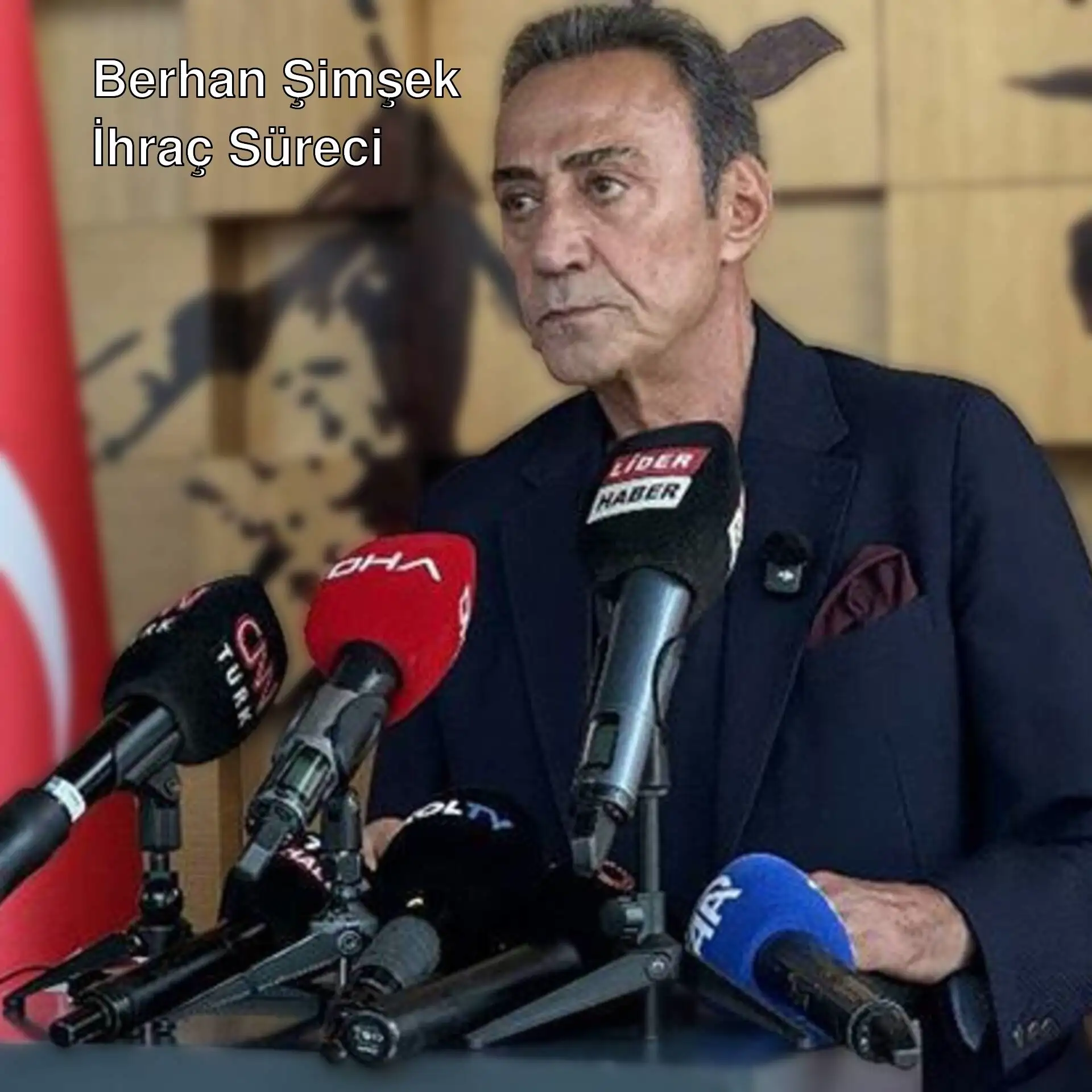 Berhan Şimşek, basın toplantısında. Berhan Şimşek, basın toplantısında.