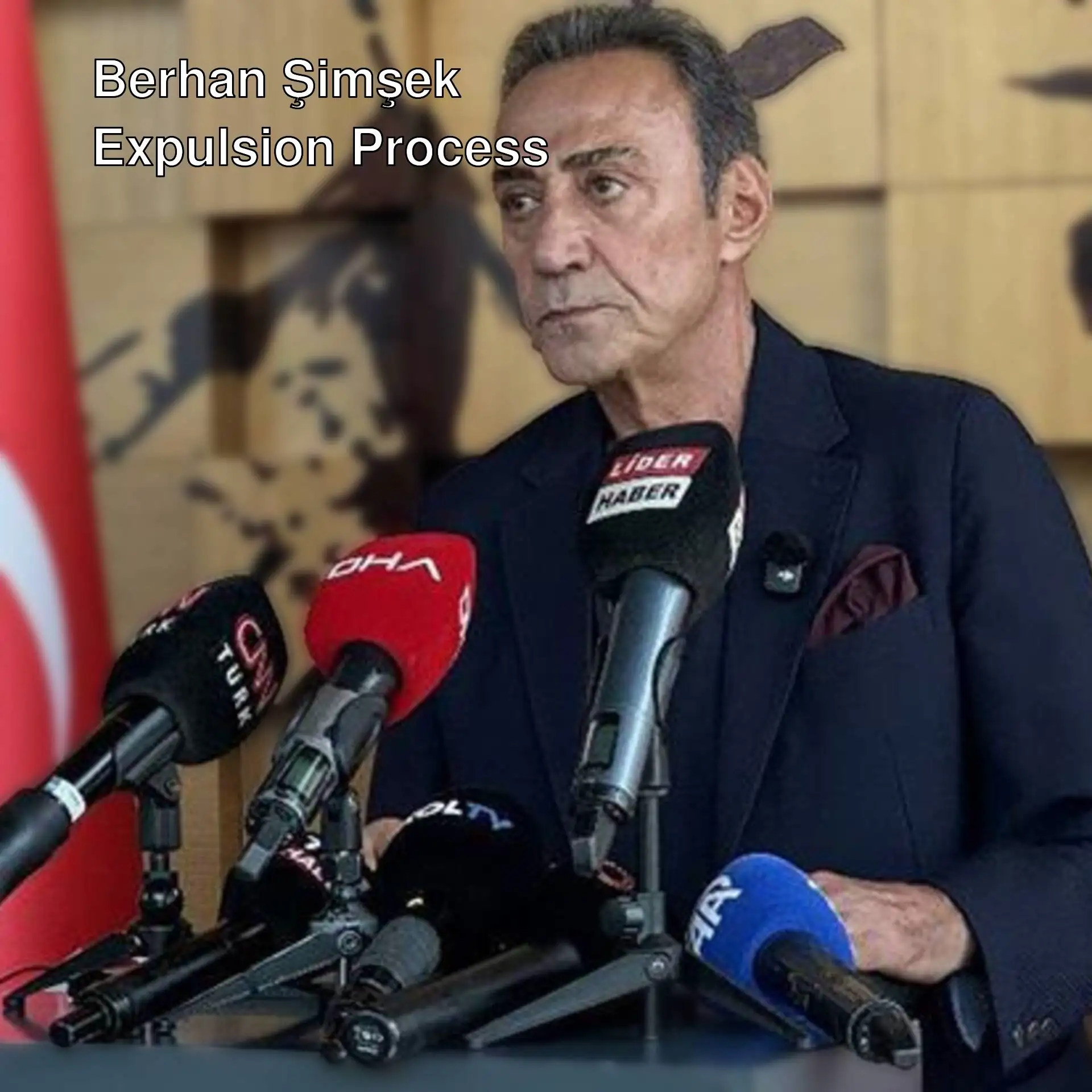 Berhan Simsek at a press conference. Berhan Simsek at a press conference.