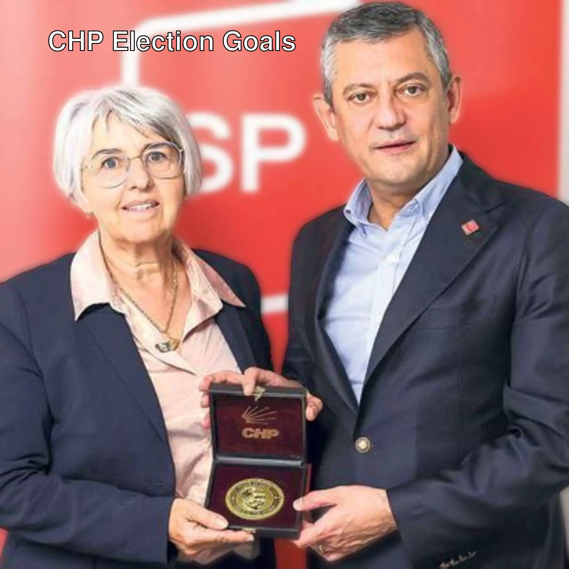 CHP leader Özgür Özel announces election goals. CHP leader Özgür Özel announces election goals.