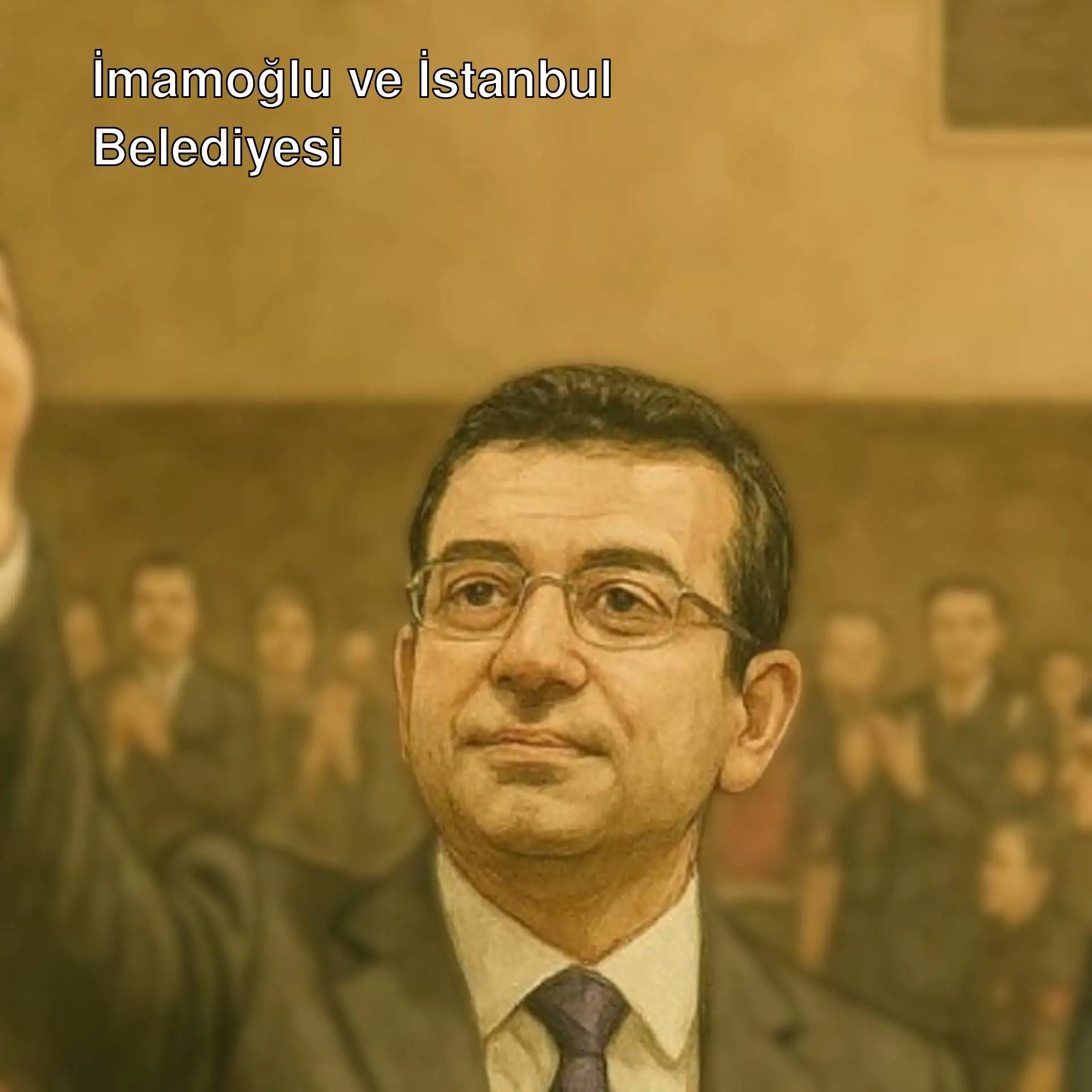 Ekrem İmamoğlu, elini yukarı kaldırarak konuşuyor. Ekrem İmamoğlu, elini yukarı kaldırarak konuşuyor.
