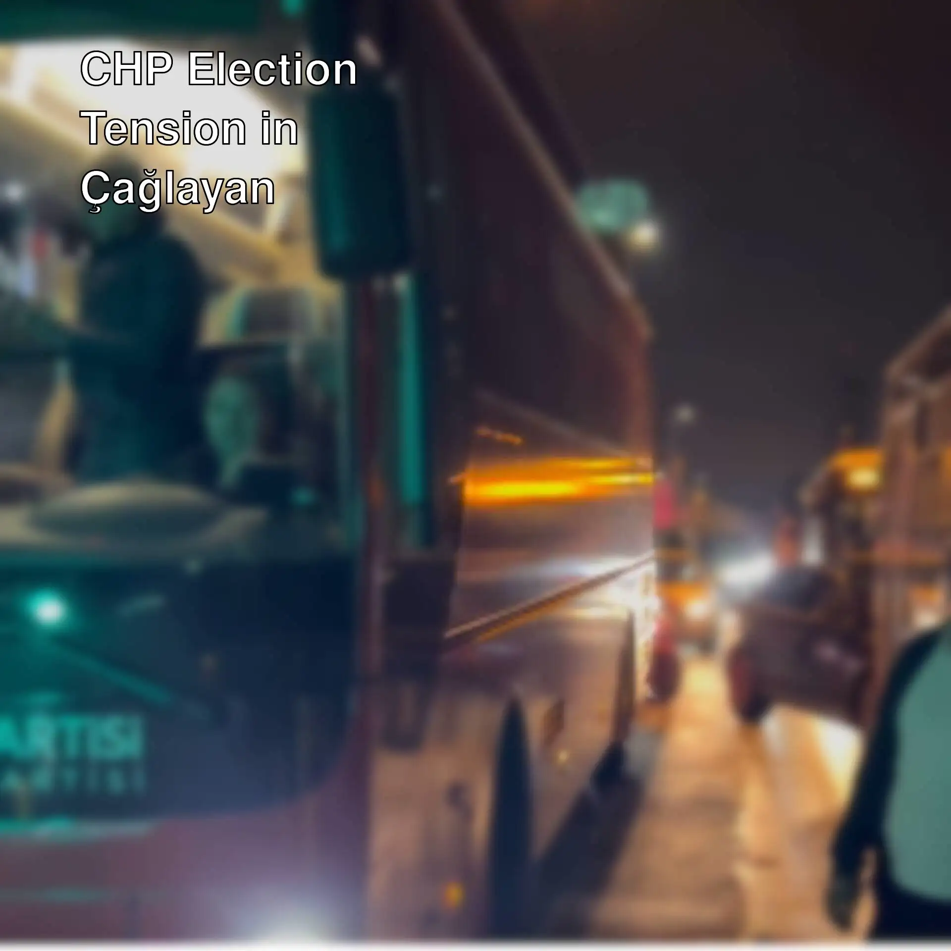 CHP's election bus was blocked in Çağlayan. CHP's election bus was blocked in Çağlayan.