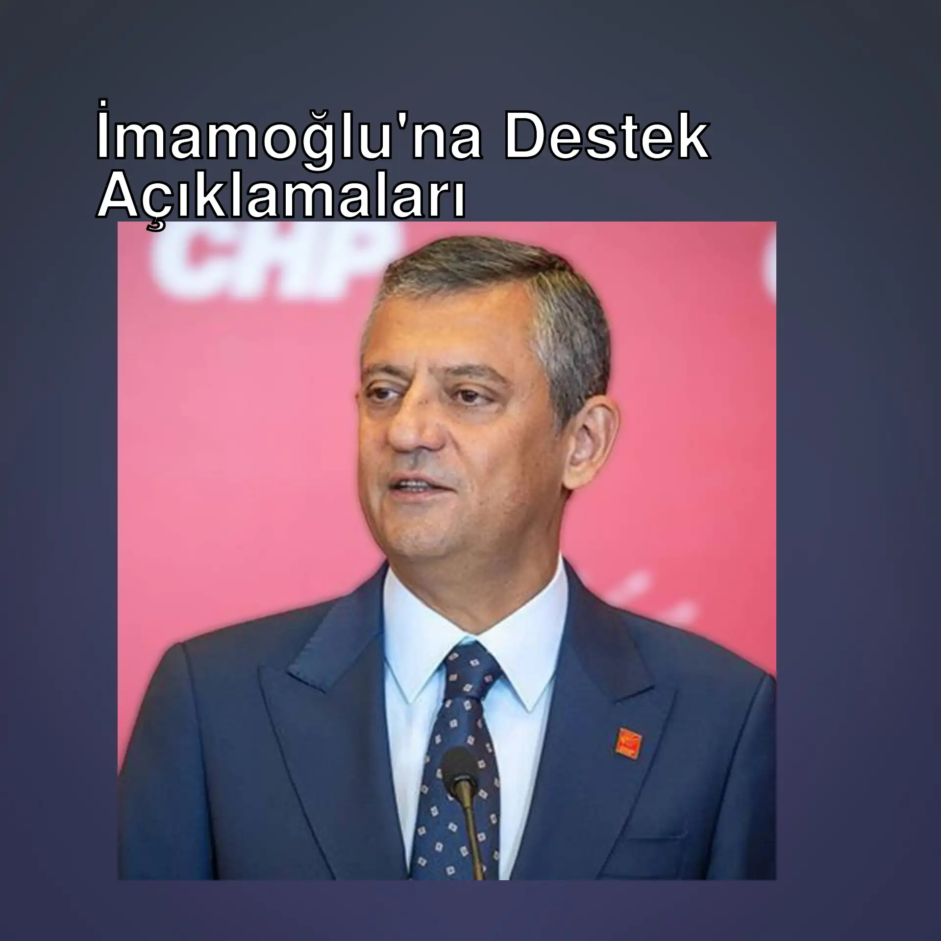 CHP Genel Başkanı Özgür Özel, İmamoğlu'na destek açıklamaları yapıyor. CHP Genel Başkanı Özgür Özel, İmamoğlu'na destek açıklamaları yapıyor.