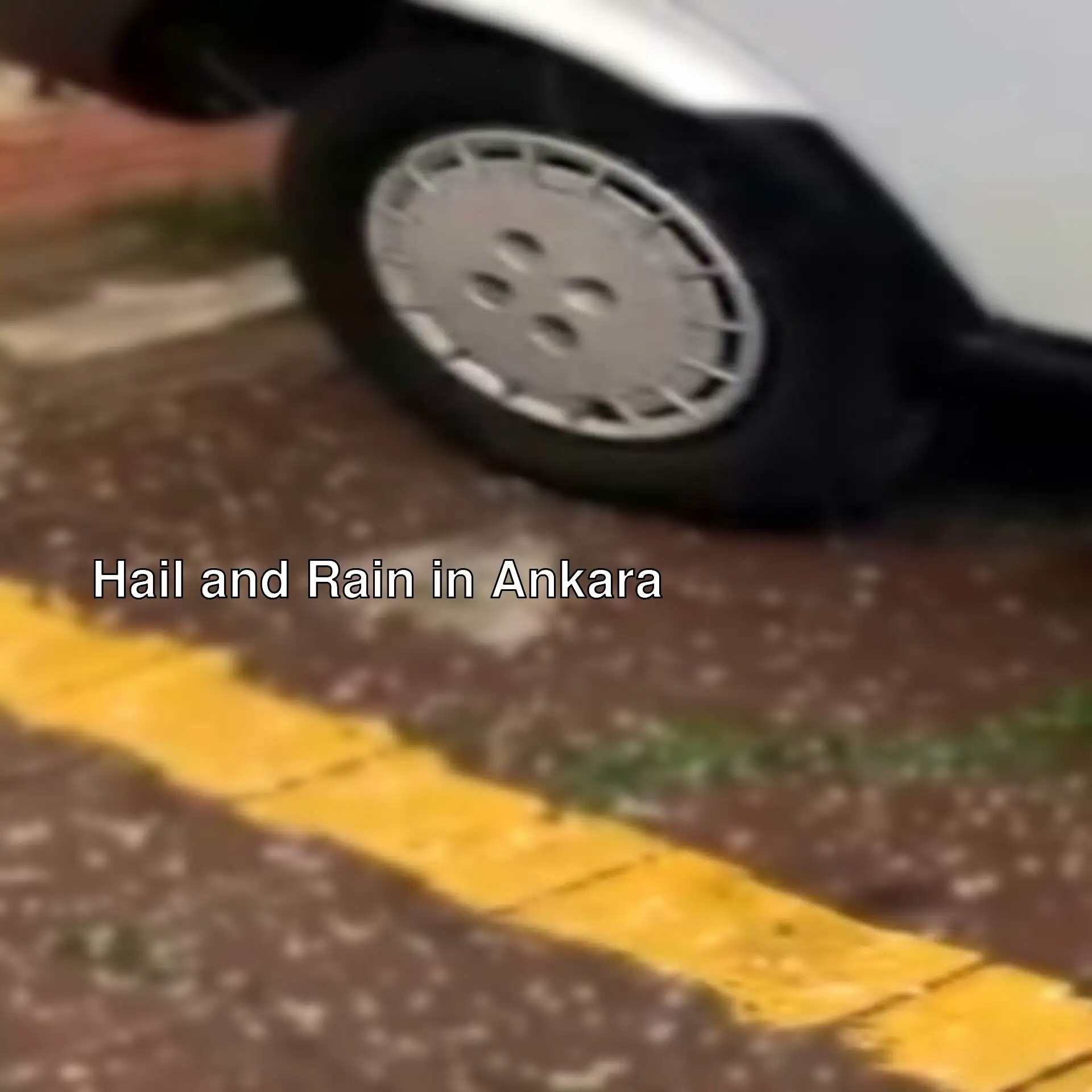 A road in Ankara after hailstorm A road in Ankara after hailstorm