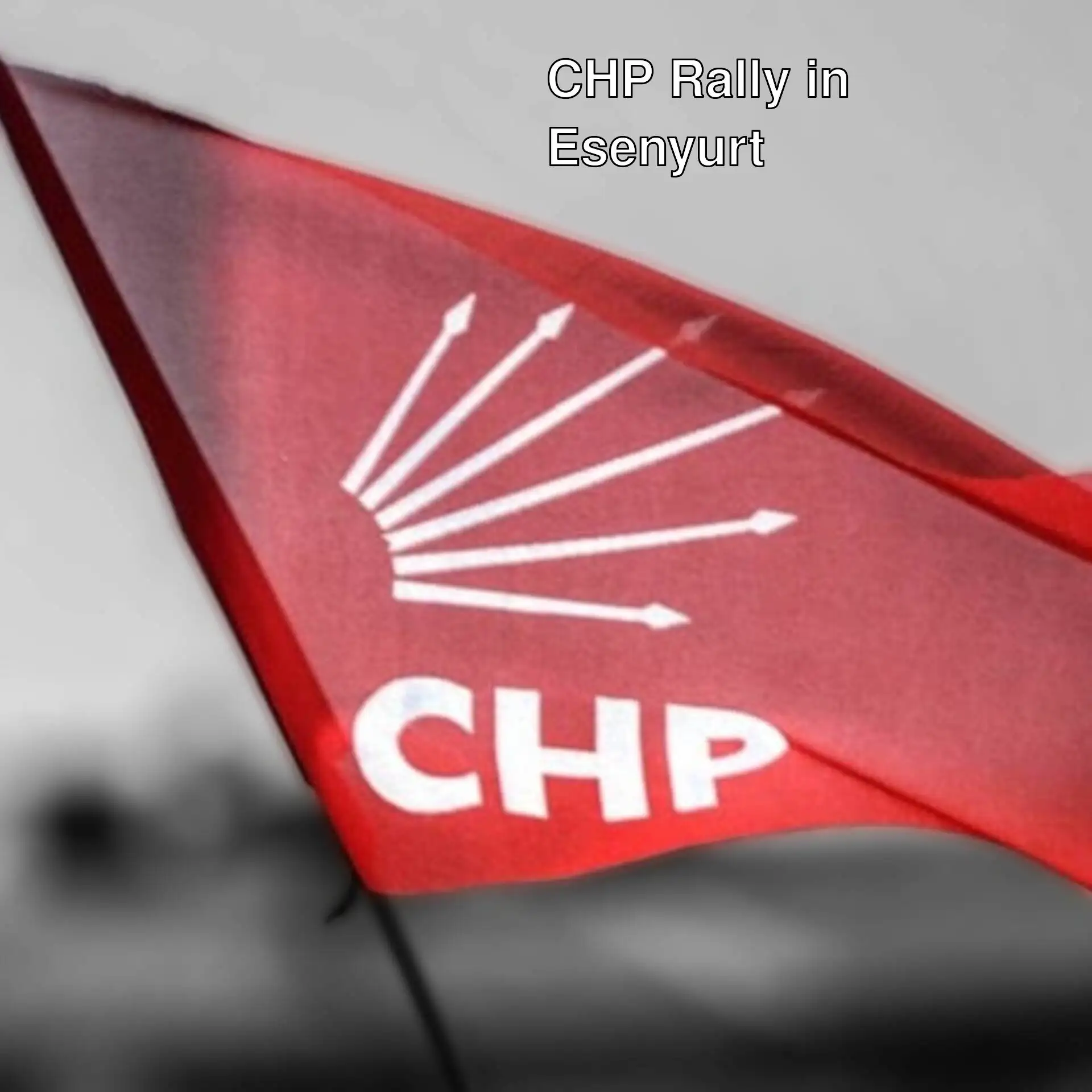 Red flag at the CHP rally. Red flag at the CHP rally.