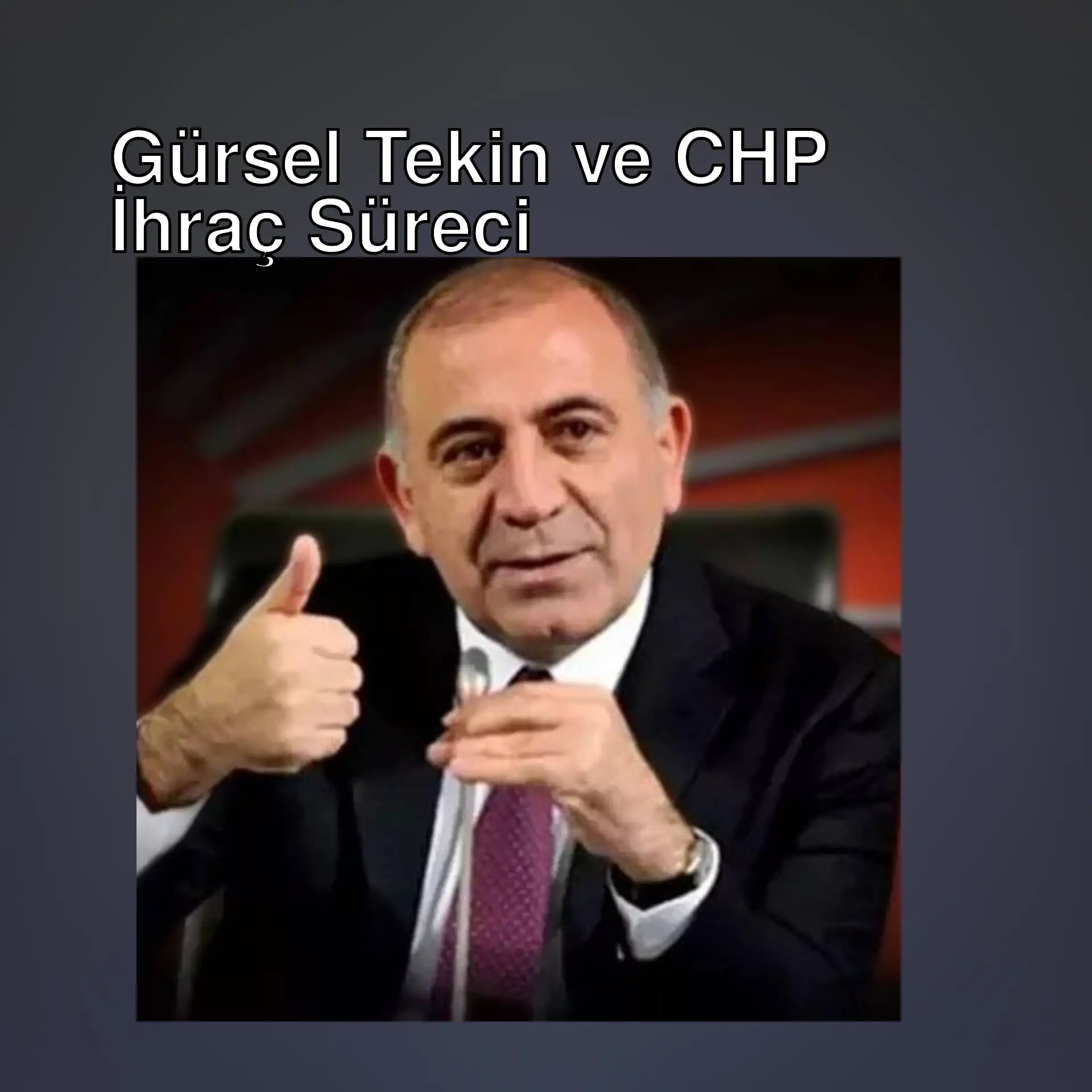 Gürsel Tekin, CHP'den ihraç süreci hakkında açıklama yapıyor.