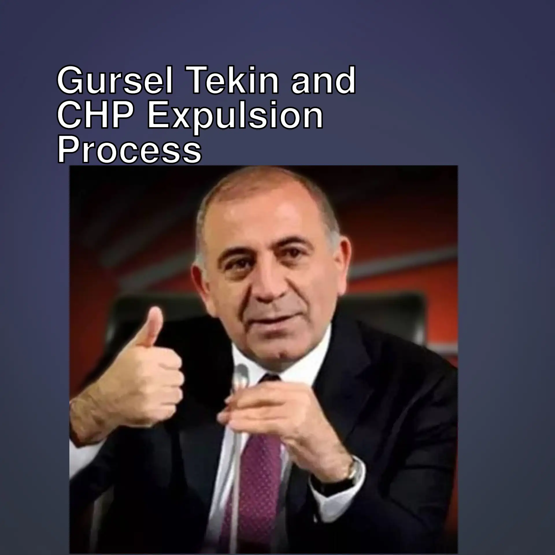 Gursel Tekin is making a statement about the CHP expulsion process. Gursel Tekin is making a statement about the CHP expulsion process.