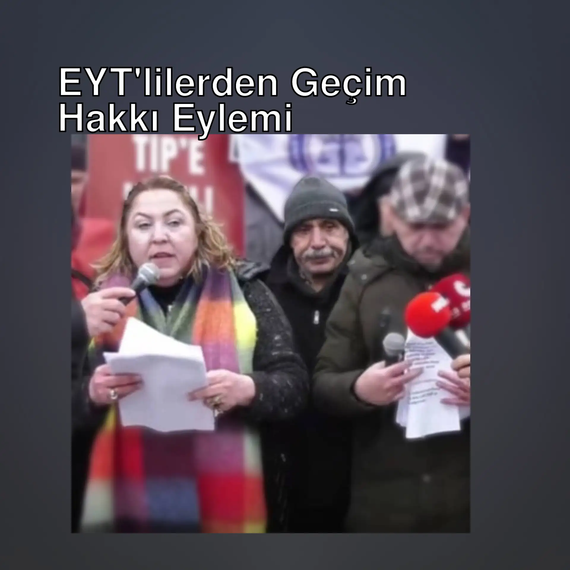 EYT'lilerin İstanbul'da gerçekleştirdiği eylemden bir görüntü.