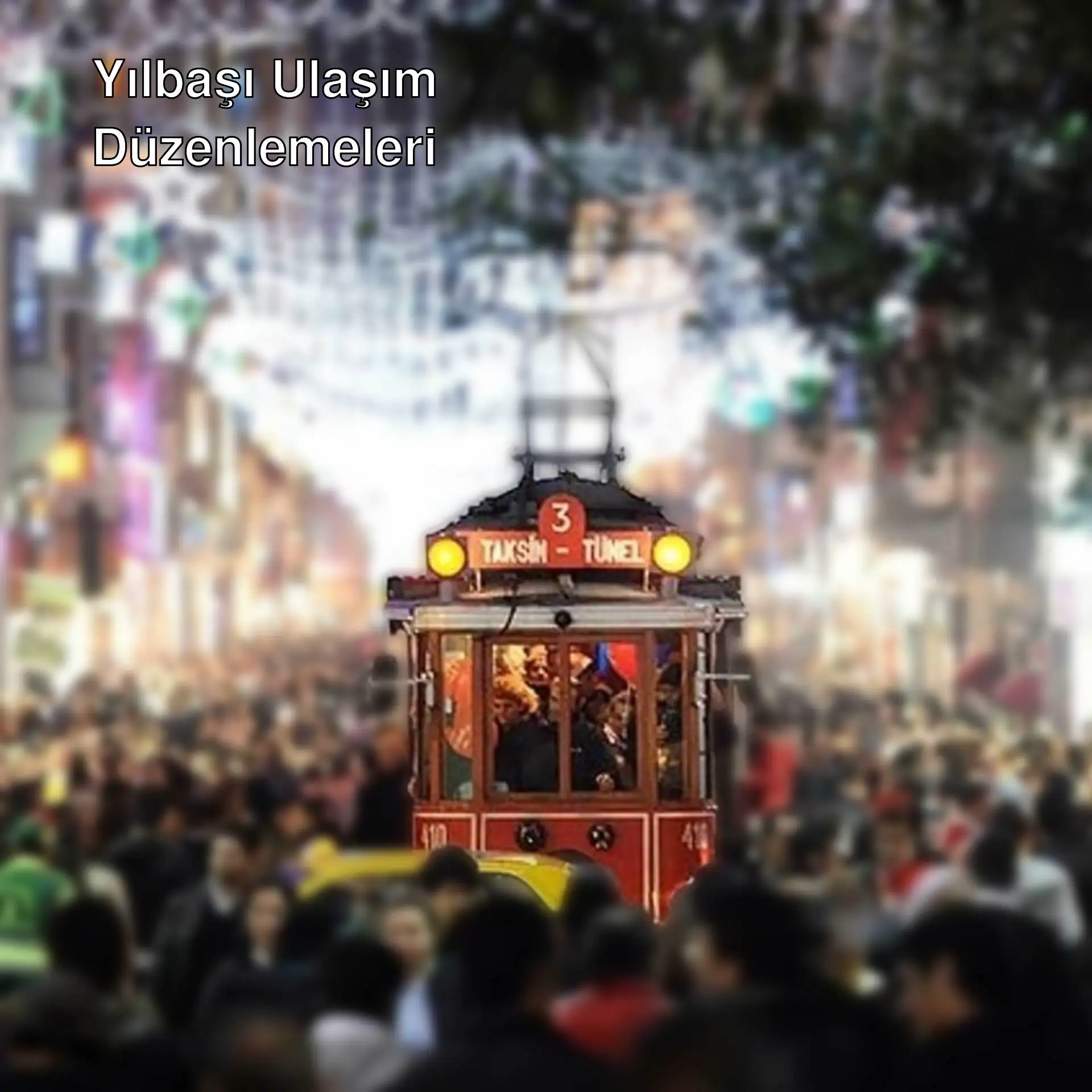 Kalabalık bir şehir caddesinde bir tramvay. Kalabalık bir şehir caddesinde bir tramvay.