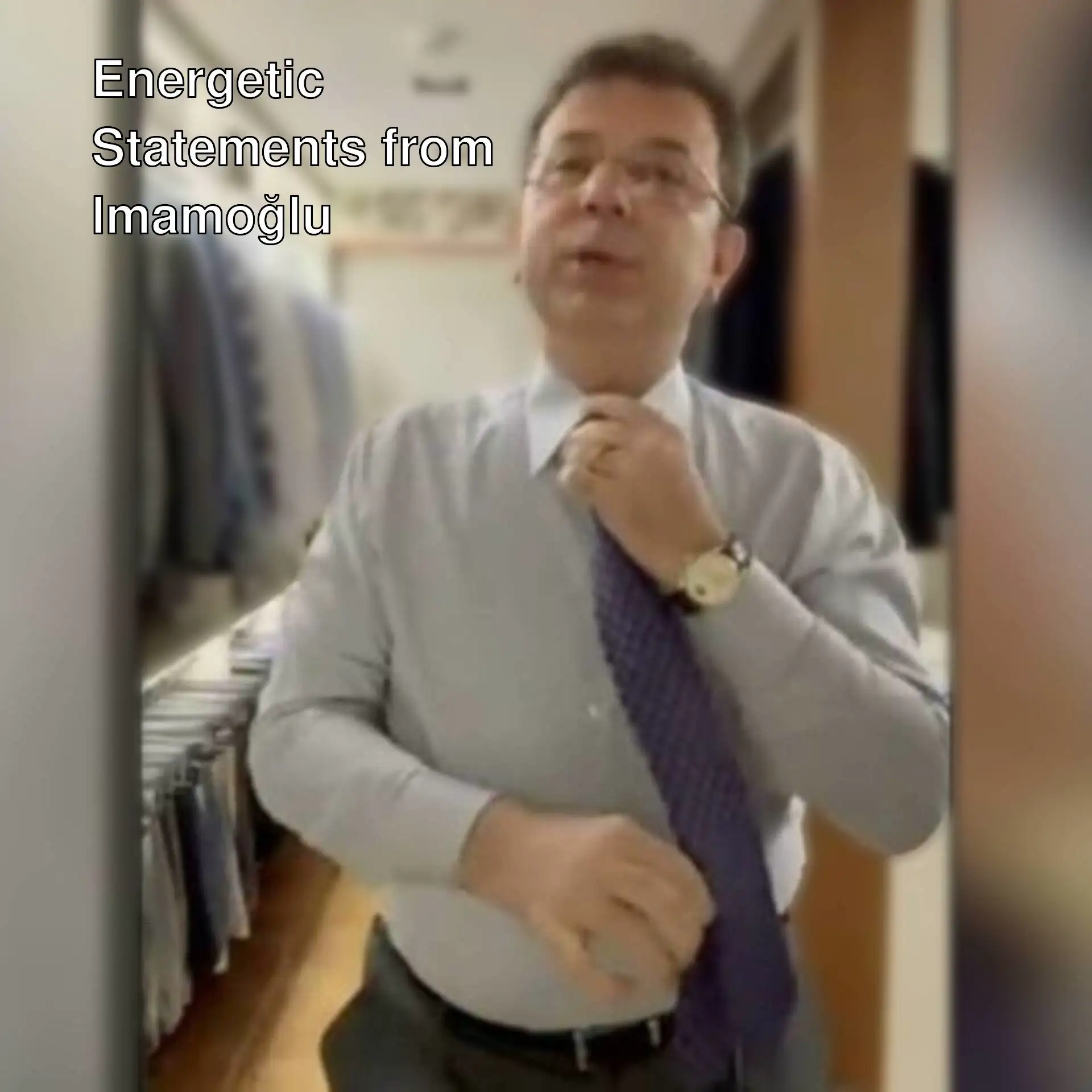 Ekrem İmamoğlu making statements on social media.