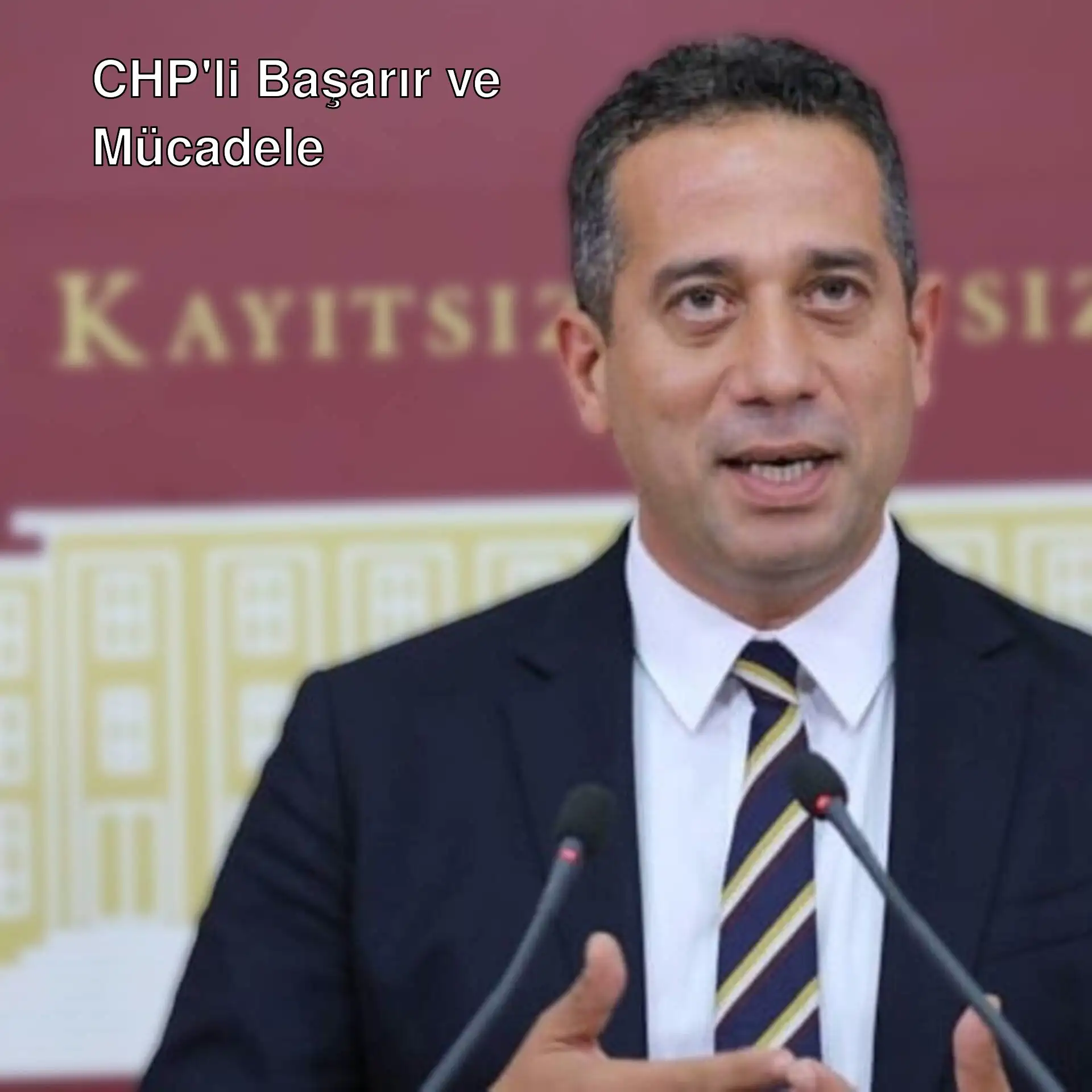 Ali Mahir Başarır, basın toplantısında konuşuyor. Ali Mahir Başarır, basın toplantısında konuşuyor.