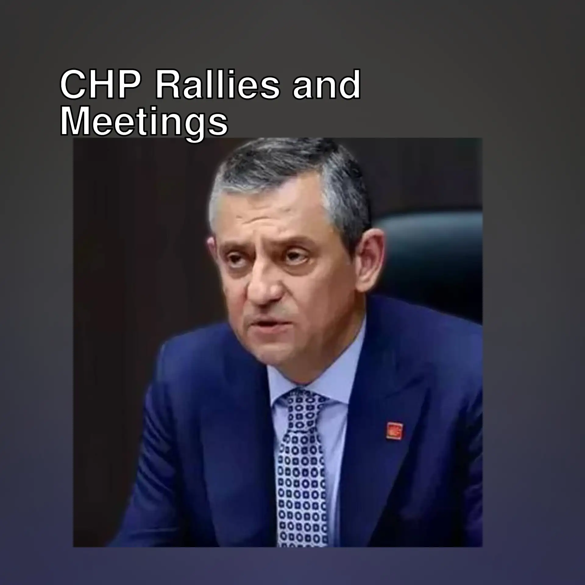 CHP Chairman Özgür Özel discusses rally preparations.